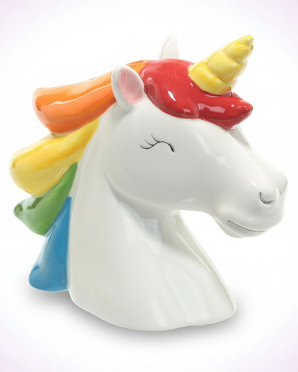ceramic unicorn piggy bank - white-bg