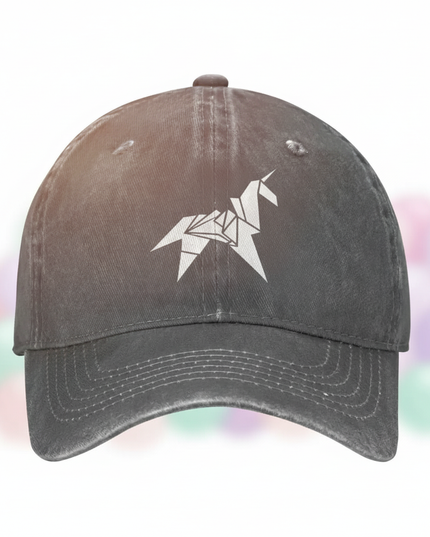 charcoal unicorn cap - detail