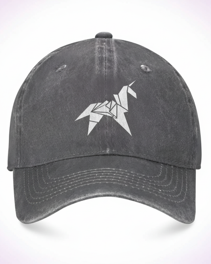 charcoal unicorn cap - white-bg