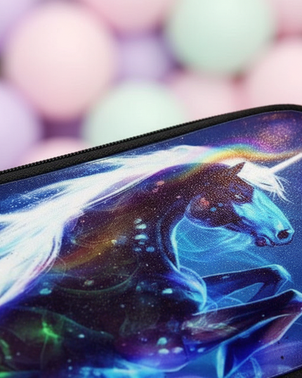 charging unicorn pencil case - detail
