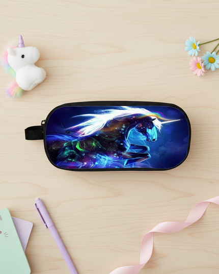 charging unicorn pencil case - flat-lay