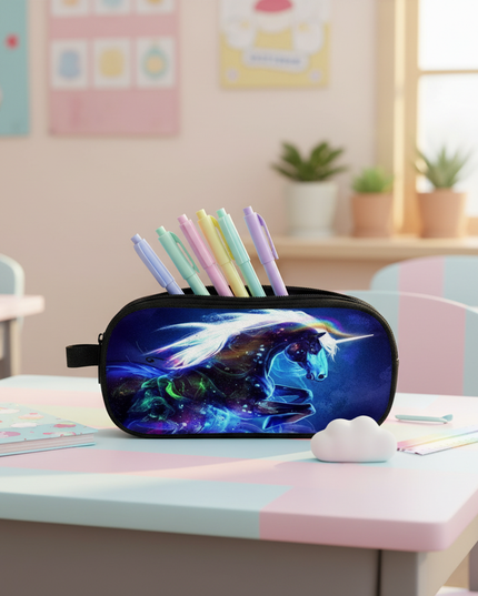 charging unicorn pencil case - lifestyle