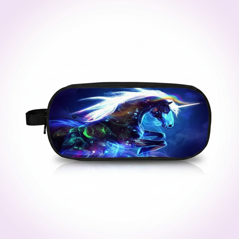 charging unicorn pencil case - white-bg