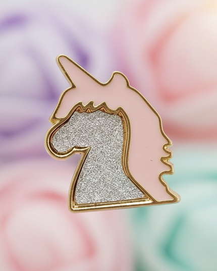 charming unicorn earrings - detail