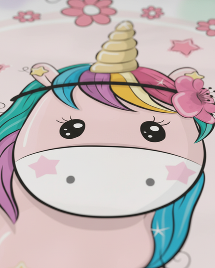 chibi flower unicorn bedding - detail