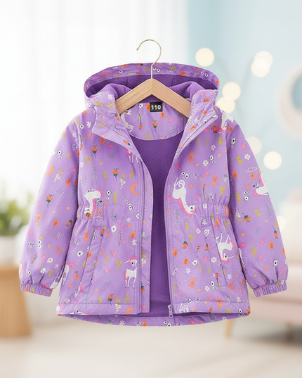 childrens unicorn coat - lifestyle