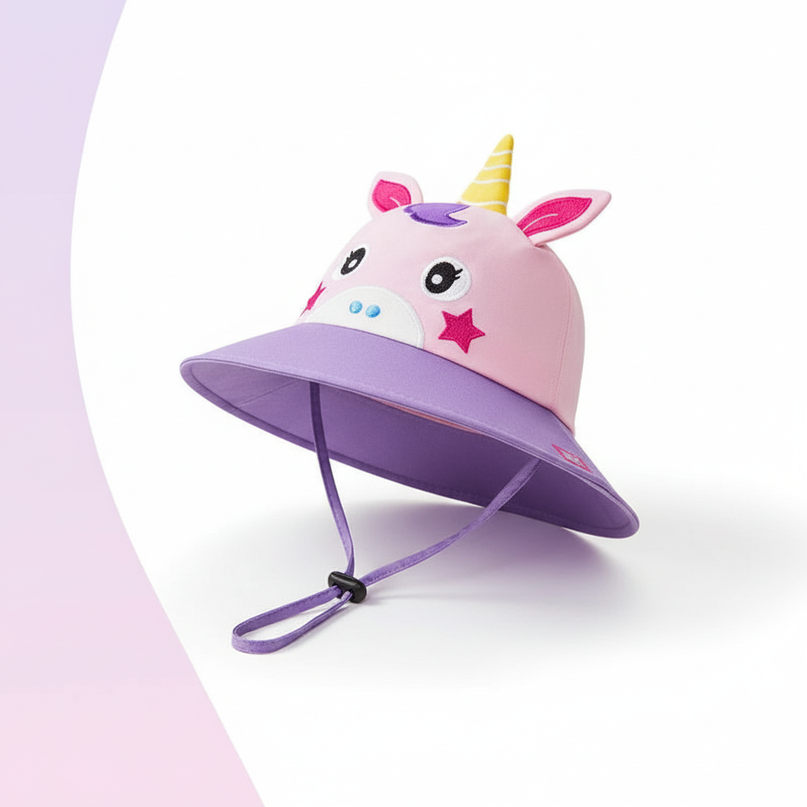 childrens unicorn hat - white-bg