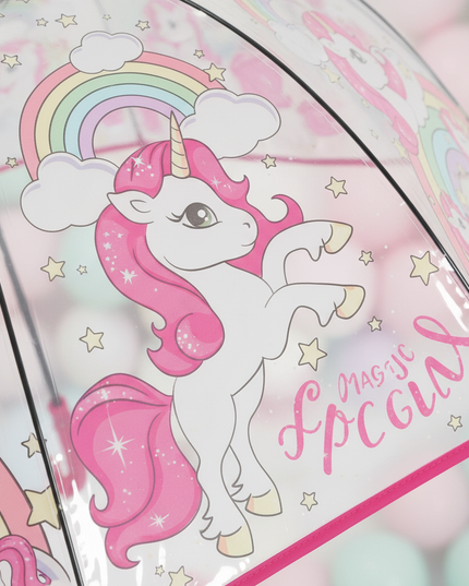 childrens unicorn umbrella - detail