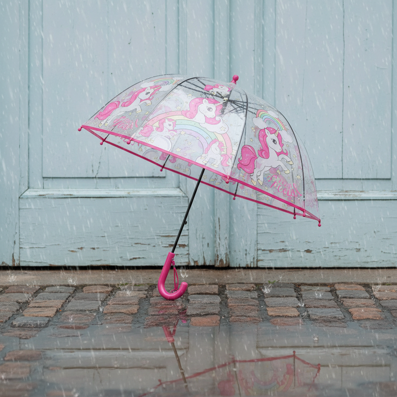 childrens unicorn umbrella - lifestyle