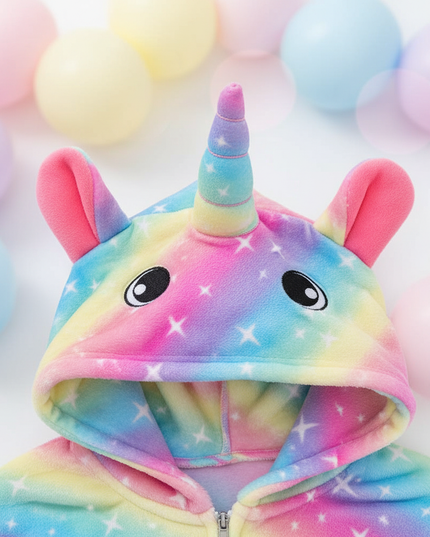 childs unicorn onesie - detail