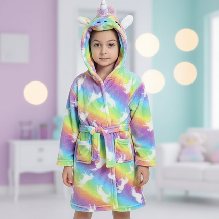 childs unicorn robe - lifestyle