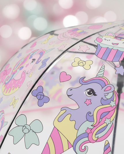 clear unicorn umbrella - detail