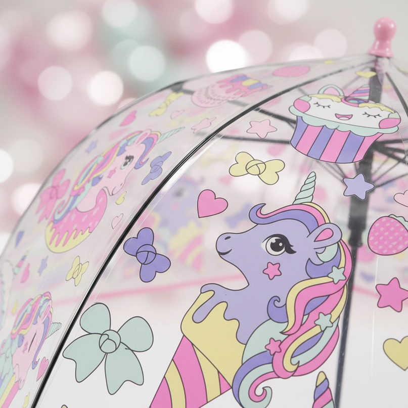 clear unicorn umbrella - detail