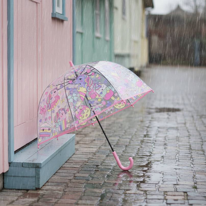 clear unicorn umbrella - lifestyle