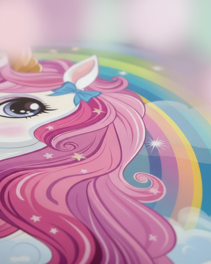 cloud rainbow pink mane unicorn bedding - detail