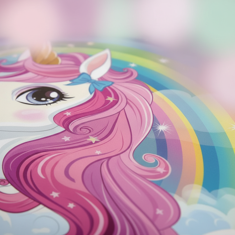 cloud rainbow pink mane unicorn bedding - detail