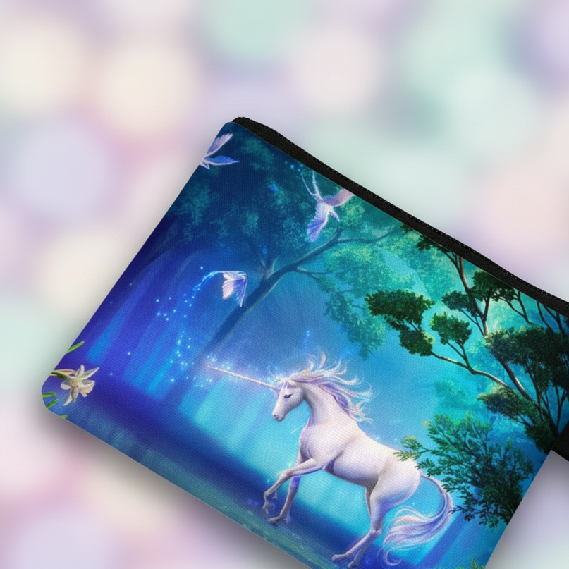 coin purse unicorn - detail