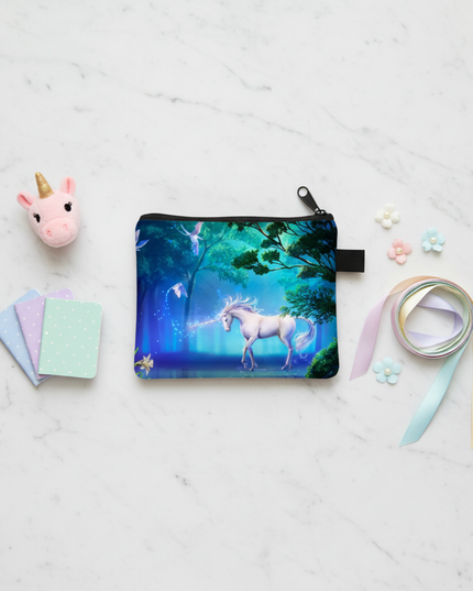 coin purse unicorn - flat-lay