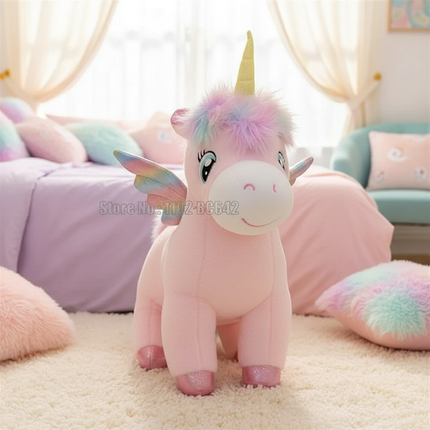 colorful angel wings unicorn plush - lifestyle