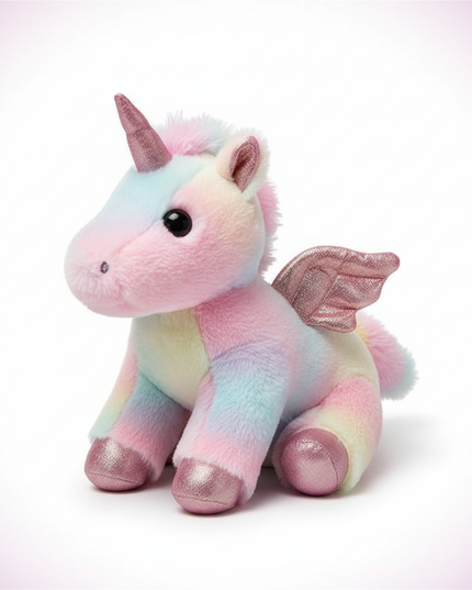 colorful led unicorn plush - white-bg
