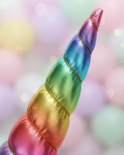 colorful unicorn headband - detail