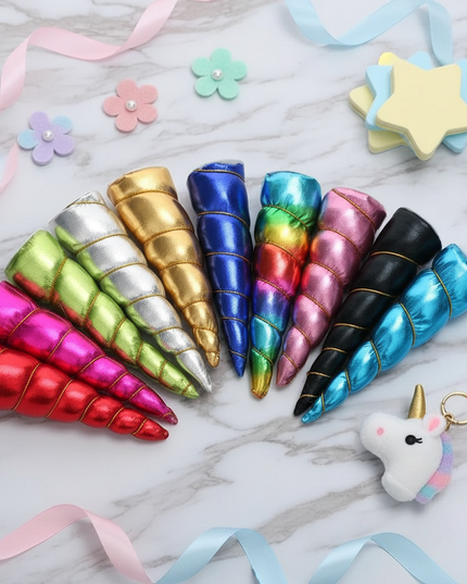 colorful unicorn headband - flat-lay