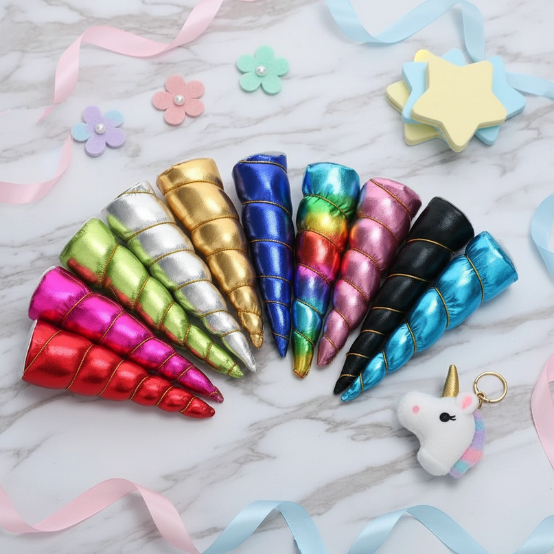 colorful unicorn headband - flat-lay
