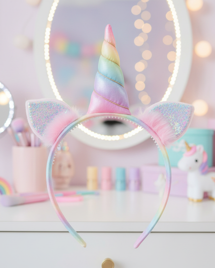 colorful unicorn headband pack - lifestyle