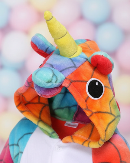 colorful unicorn onesie - detail