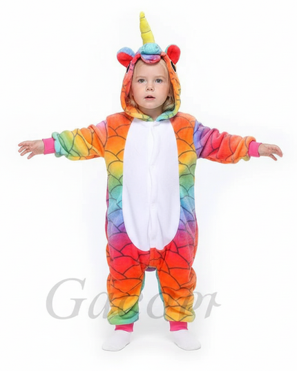 colorful unicorn onesie - white-bg