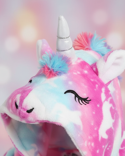 colorful unicorn robe - detail