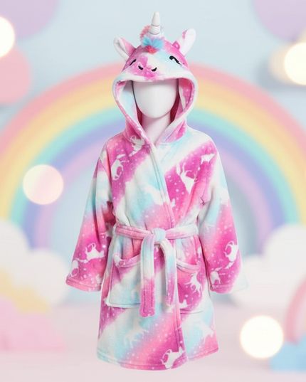 colorful unicorn robe - lifestyle