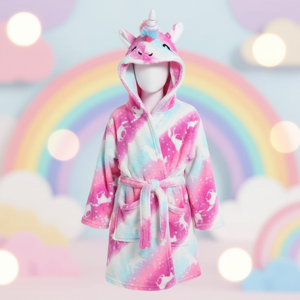 colorful unicorn robe - lifestyle