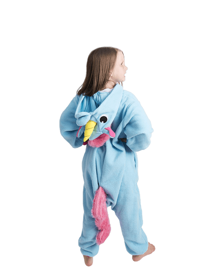 unicorn onesie in blue