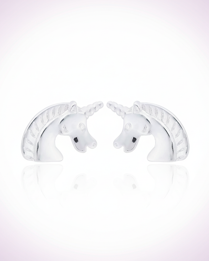 copper unicorn earrings - white-bg