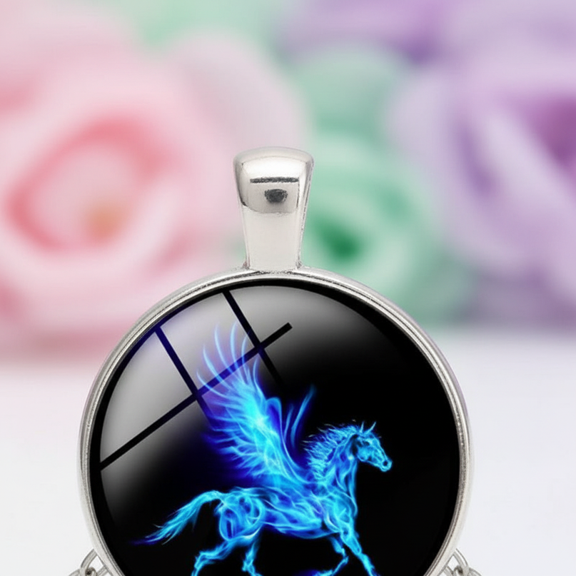 cosmic unicorn necklace - detail