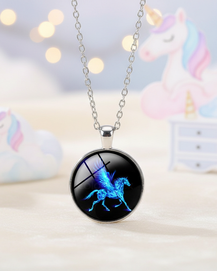 cosmic unicorn necklace - lifestyle