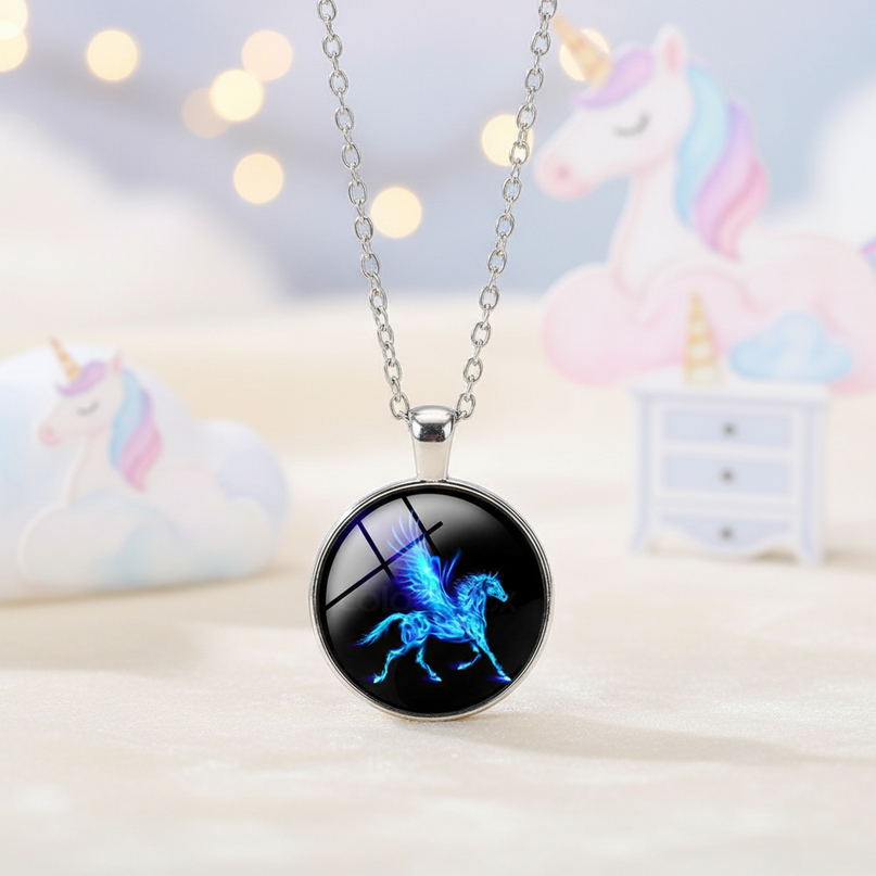 cosmic unicorn necklace - lifestyle