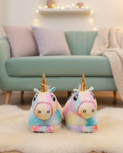 cosmic unicorn slippers - lifestyle