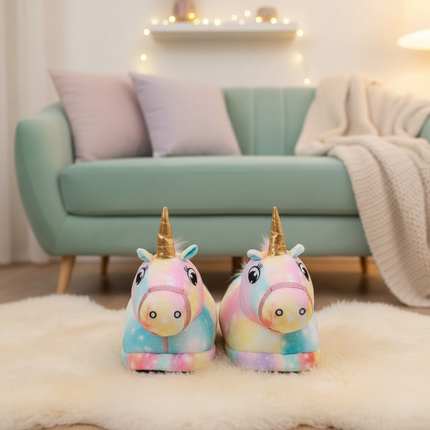cosmic unicorn slippers - lifestyle