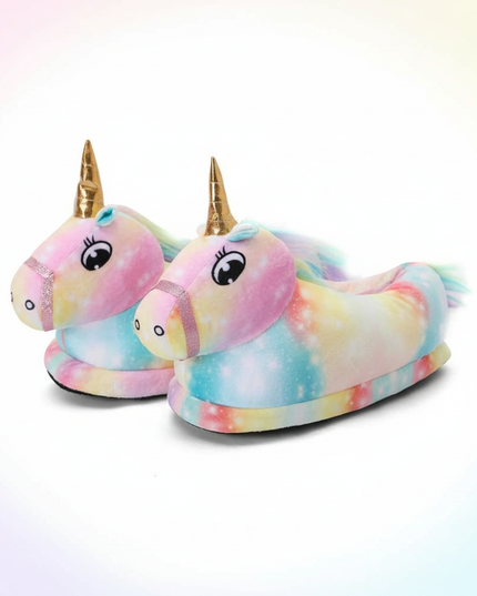 cosmic unicorn slippers - white-bg