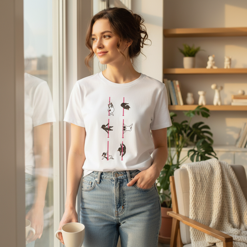 cottage core unicorn shirt - in-use