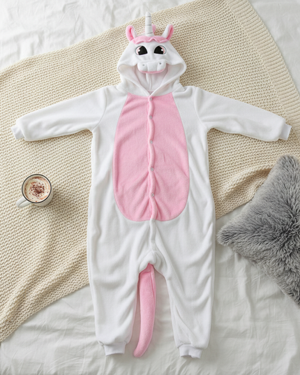 cotton unicorn onesie - flat-lay