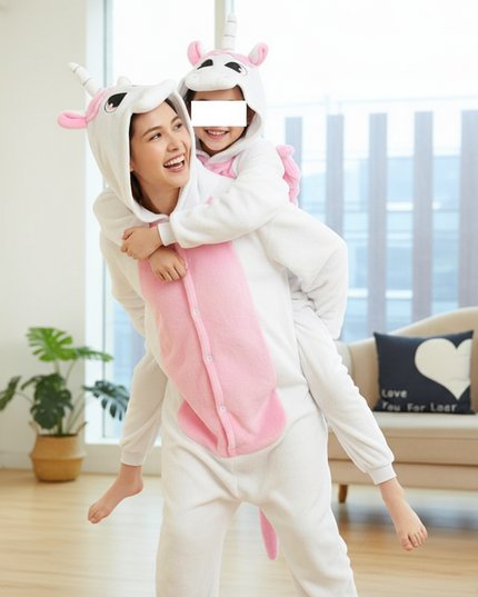 cotton unicorn onesie - in-use