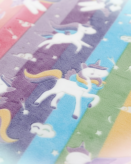 cozy unicorn blanket - detail