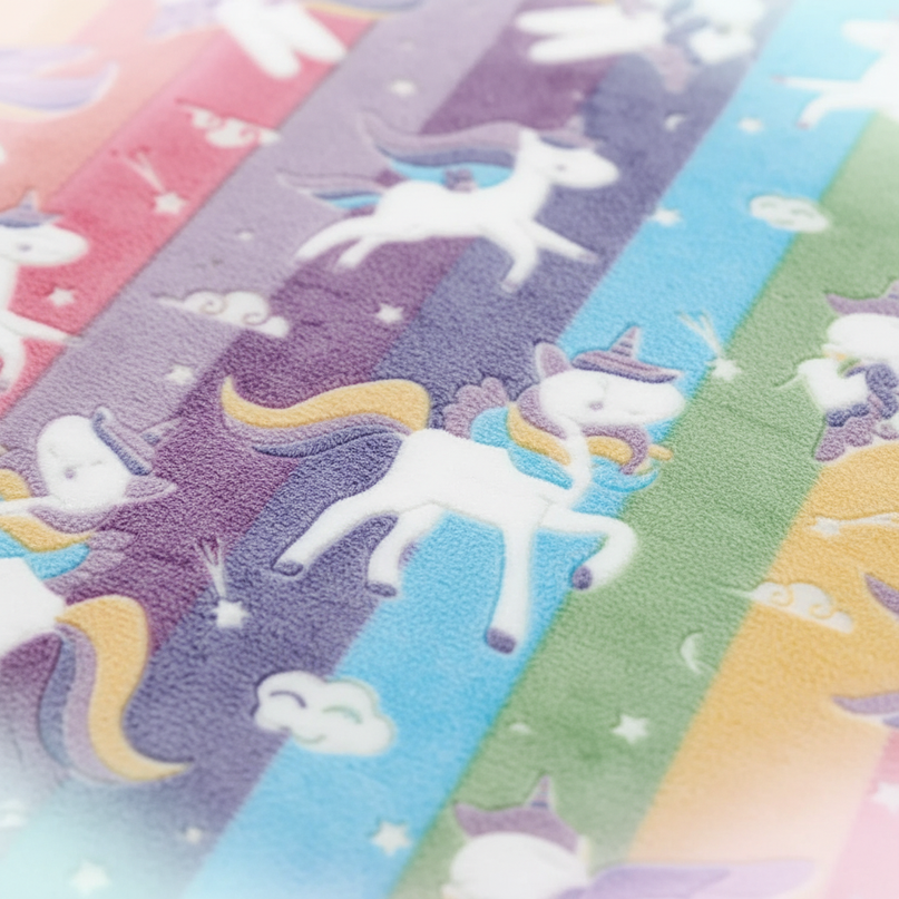 cozy unicorn blanket - detail