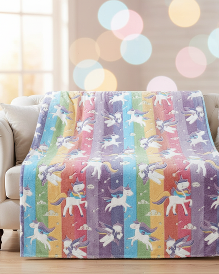 cozy unicorn blanket - lifestyle