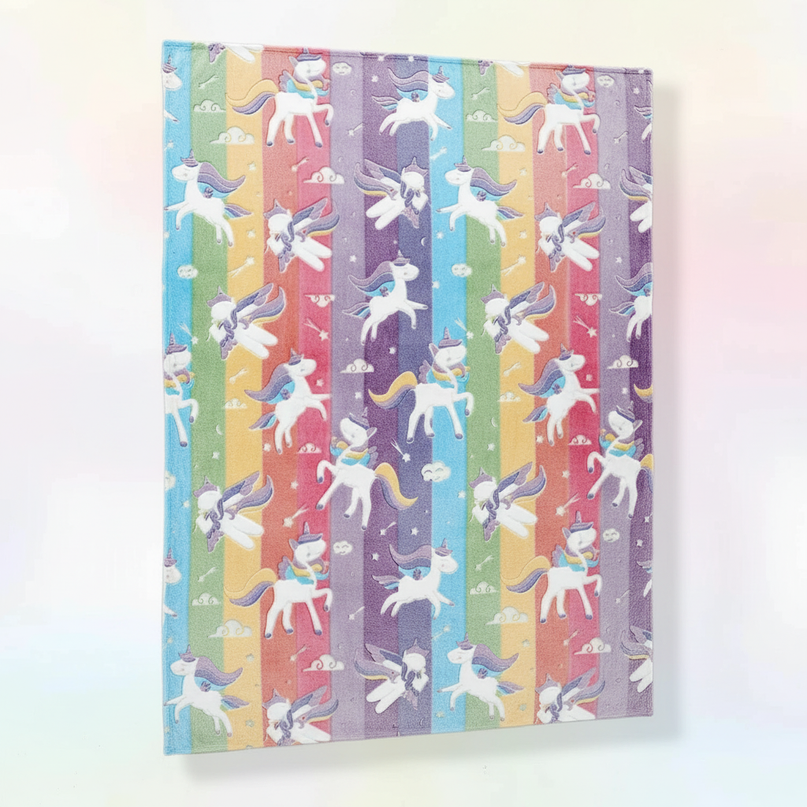 cozy unicorn blanket - white-bg