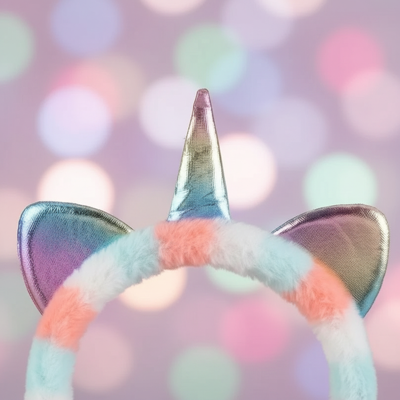 cozy unicorn earmuffs - detail