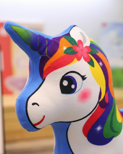 cozy unicorn plush pillow - detail